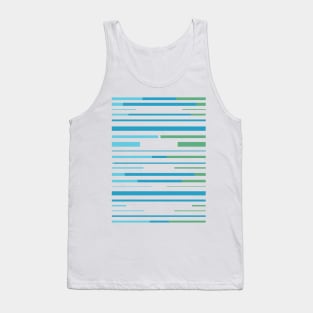 blue green lines Tank Top